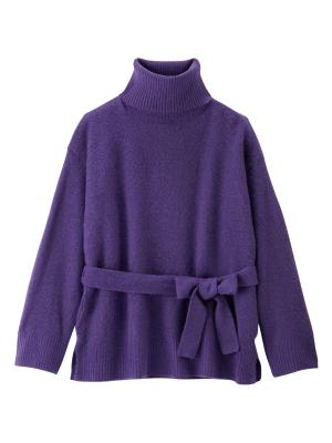 マタニティ トップス|Vicente for mom（ヴィセンテフォーマム）タートルニットトップス　マタニティ・授乳服|パープル