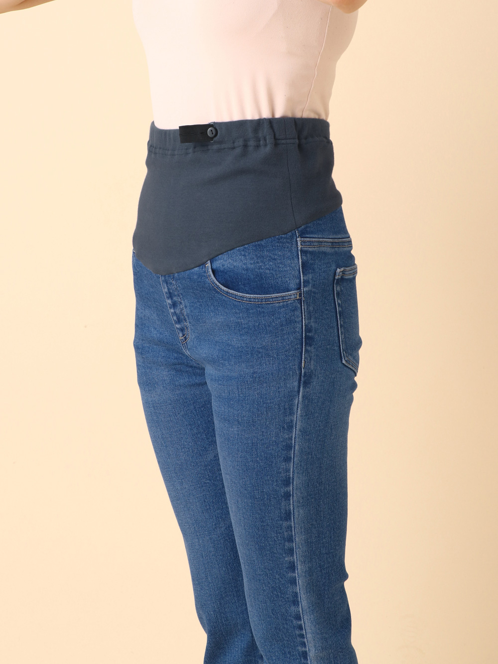 アウトレット|【産前産後対応】Vicente for mom（ヴィセンテフォーマム）テーパードデニムストレッチパンツ【出産後も長く使える】