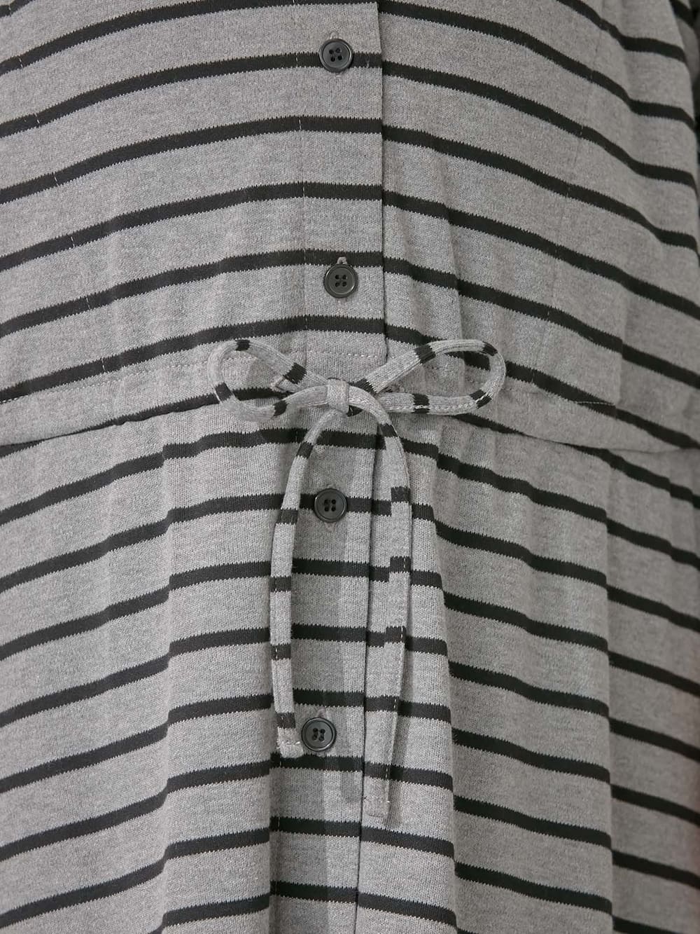 マタニティ パジャマ・ルームウェア|mutti ei（ムッティアイ）【授乳口付】スムースボーダーパジャマ|グレー