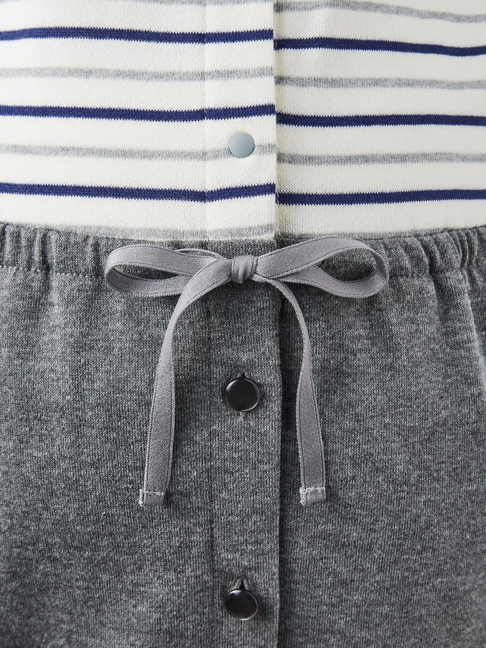 マタニティ パジャマ・ルームウェア|mutti ei（ムッティアイ）【授乳口付】【セット】ミニ裏毛ボーダー×無地パジャマ