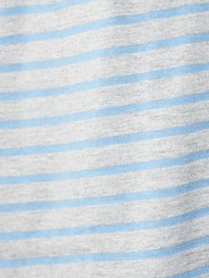 マタニティ パジャマ・ルームウェア|mutti ei（ムッティアイ）【授乳口付】天竺ボーダーパジャマ|ライトグレー