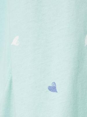 マタニティ パジャマ・ルームウェア|mutti ei（ムッティアイ）【授乳口付】天竺ハート柄ネグリジェ|ライトグリーン