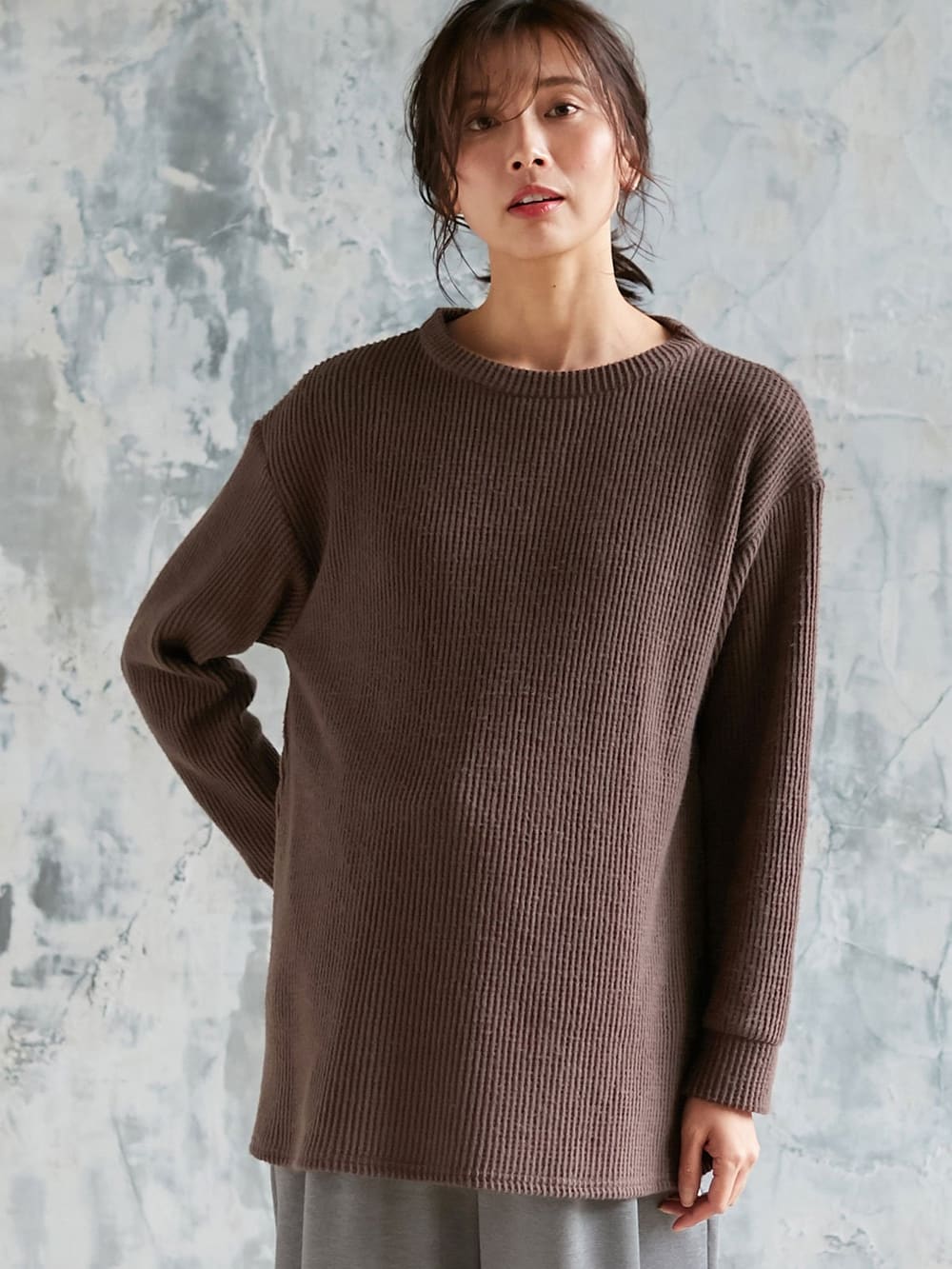A I N 授乳口付 ワッフル両面起毛aラインチュニック エンジェリーベ マタニティウェア 授乳服通販 エンジェリーベ 公式 A I N 授乳口付 ワッフル両面起毛aラインチュニック エンジェリーベ マタニティウェア 授乳服通販 エンジェリーベ 公式