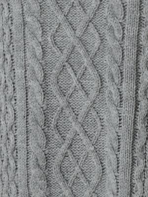 マタニティ トップス|サイドボタンケーブルニット　マタニティ・授乳服