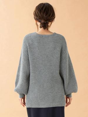 マタニティ トップス|片畦Vネックニット　マタニティ・授乳服【出産後も長く使える】