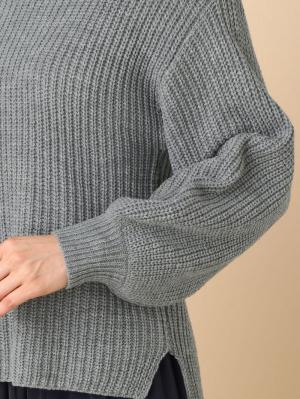 マタニティ トップス|片畦Vネックニット　マタニティ・授乳服【出産後も長く使える】