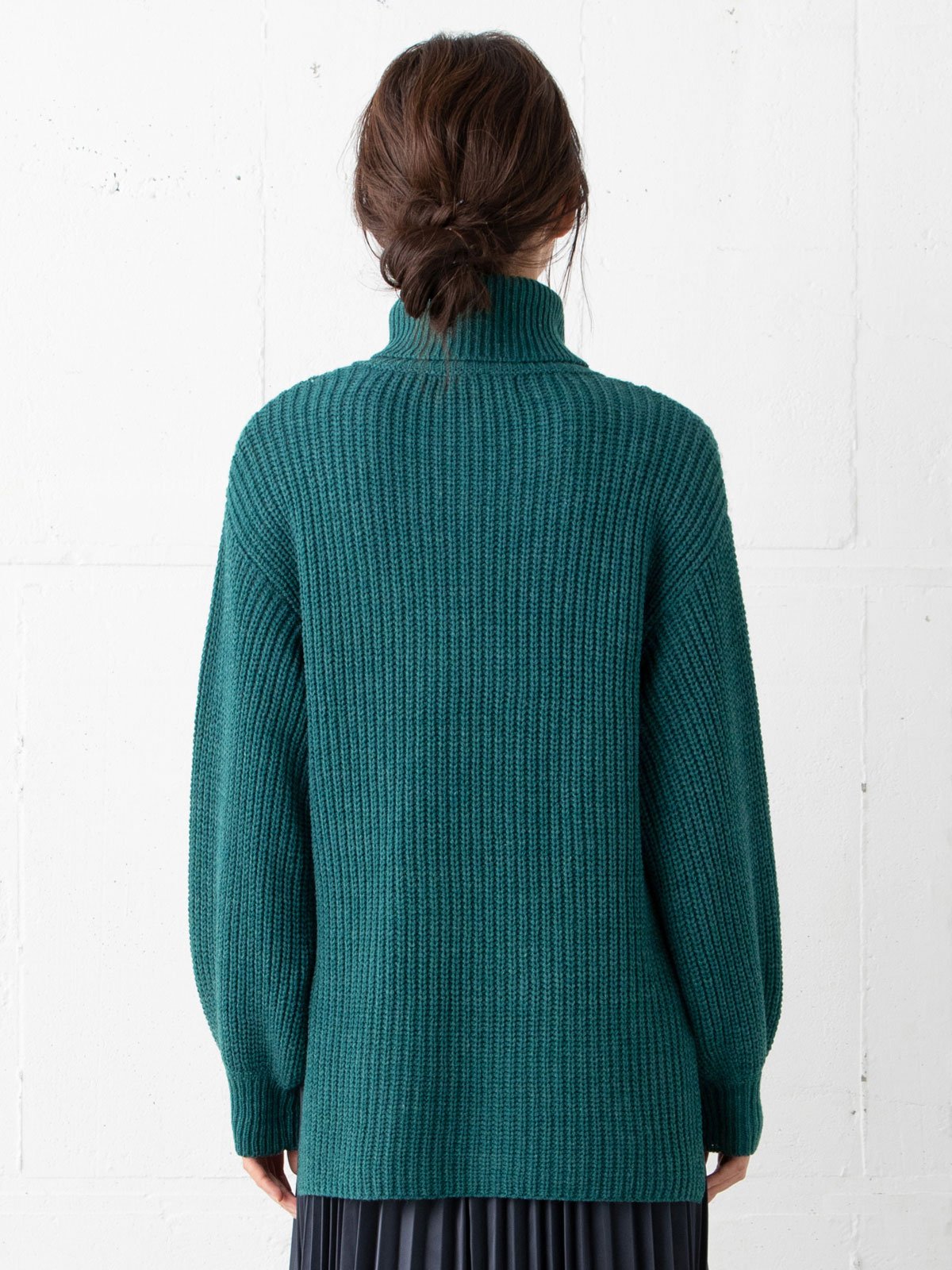 マタニティ トップス|片畦タートルネックニット マタニティ・授乳服