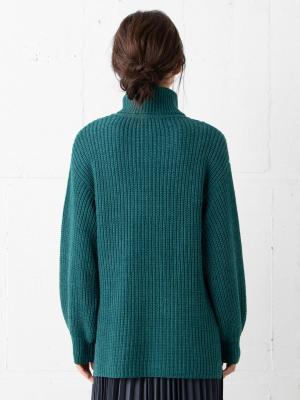 マタニティ トップス|片畦タートルネックニット マタニティ・授乳服