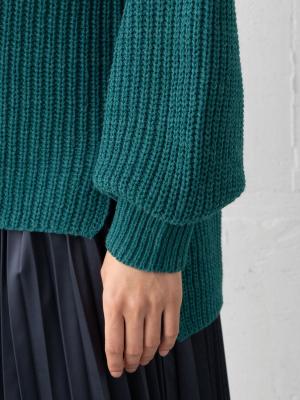 マタニティ トップス|片畦タートルネックニット マタニティ・授乳服