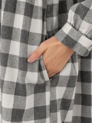 マタニティ パジャマ・ルームウェア|【授乳口付】ブロックチェックネルネグリジェ