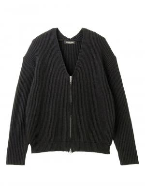 両畦VネックダブルZIPカーデ　マタニティ・授乳服【出産後も長く使える】29567