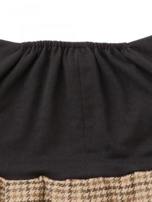 マタニティ スカート|【産前産後対応】チェック膝丈スカート【出産後も長く使える】