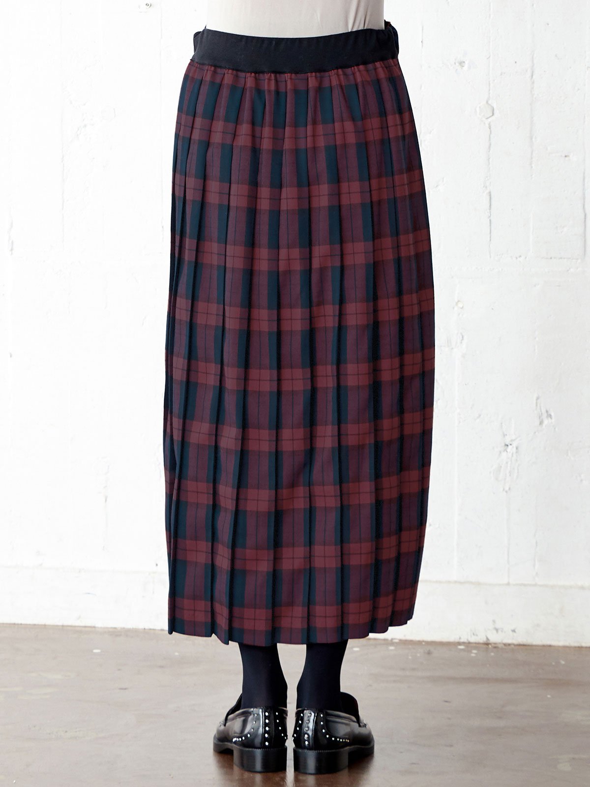 アウトレット|【産前産後対応】チェックキルトスカート【出産後も長く使える】
