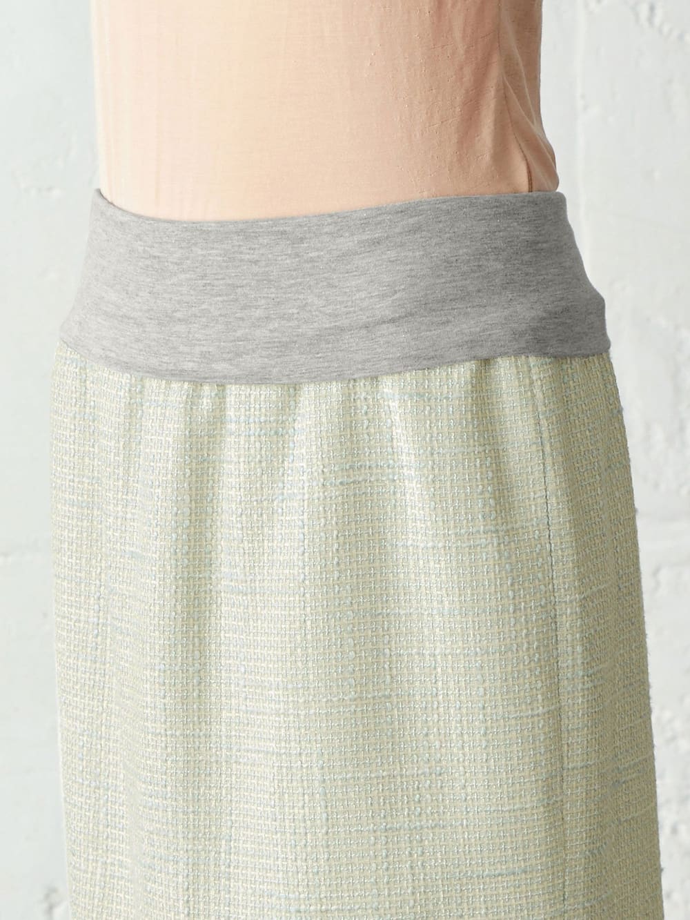 マタニティ ワンピース|ツィードトップス＆産前産後スカートセットアップ　マタニティ・授乳服【出産後も長く使える】