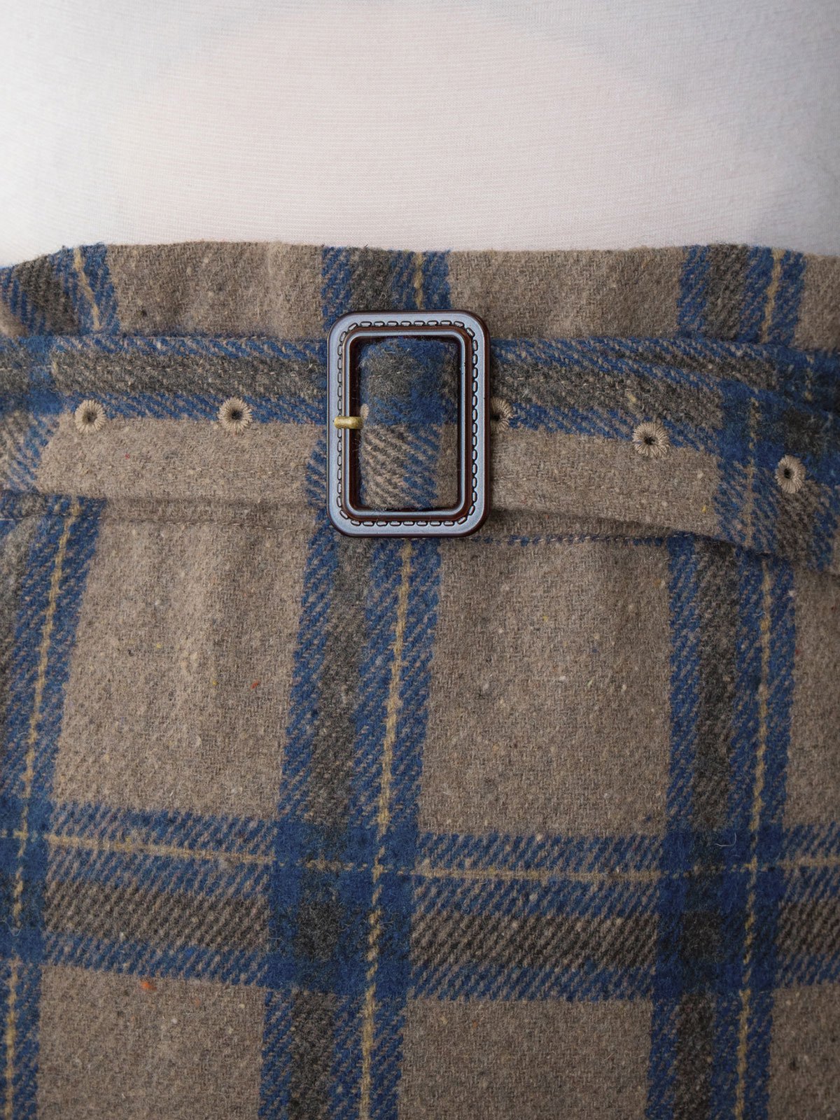 アウトレット|【産前産後対応】チェックハイウエストスカート【出産後も長く使える】