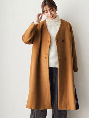 ELLE マタニティコート ママコート ウールチェスターロングコート おんぶ 抱っこ ママ