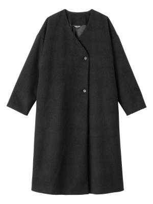 【産前産後対応】ママコートにもなるノーカラーコート 29576