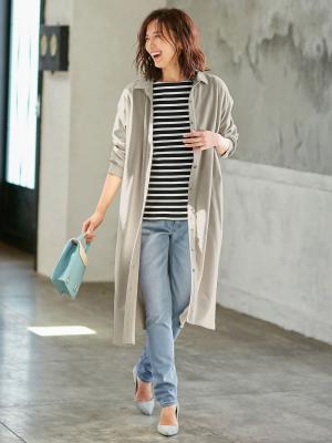 マタニティ パンツ|【産前産後対応】【あったか】裏起毛デニムスキニーパンツ（裏フェルトタッチ ）【出産後も長く使える】|ライトブルー