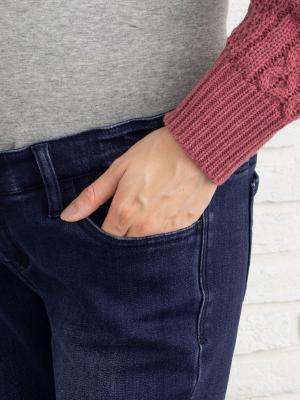 マタニティ パンツ|【産前産後対応】【あったか】裏起毛デニムスキニーパンツ（裏フェルトタッチ ）【出産後も長く使える】