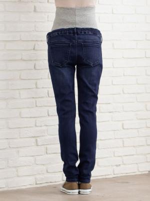 マタニティ パンツ|【産前産後対応】【あったか】裏起毛デニムスキニーパンツ（裏フェルトタッチ ）【出産後も長く使える】