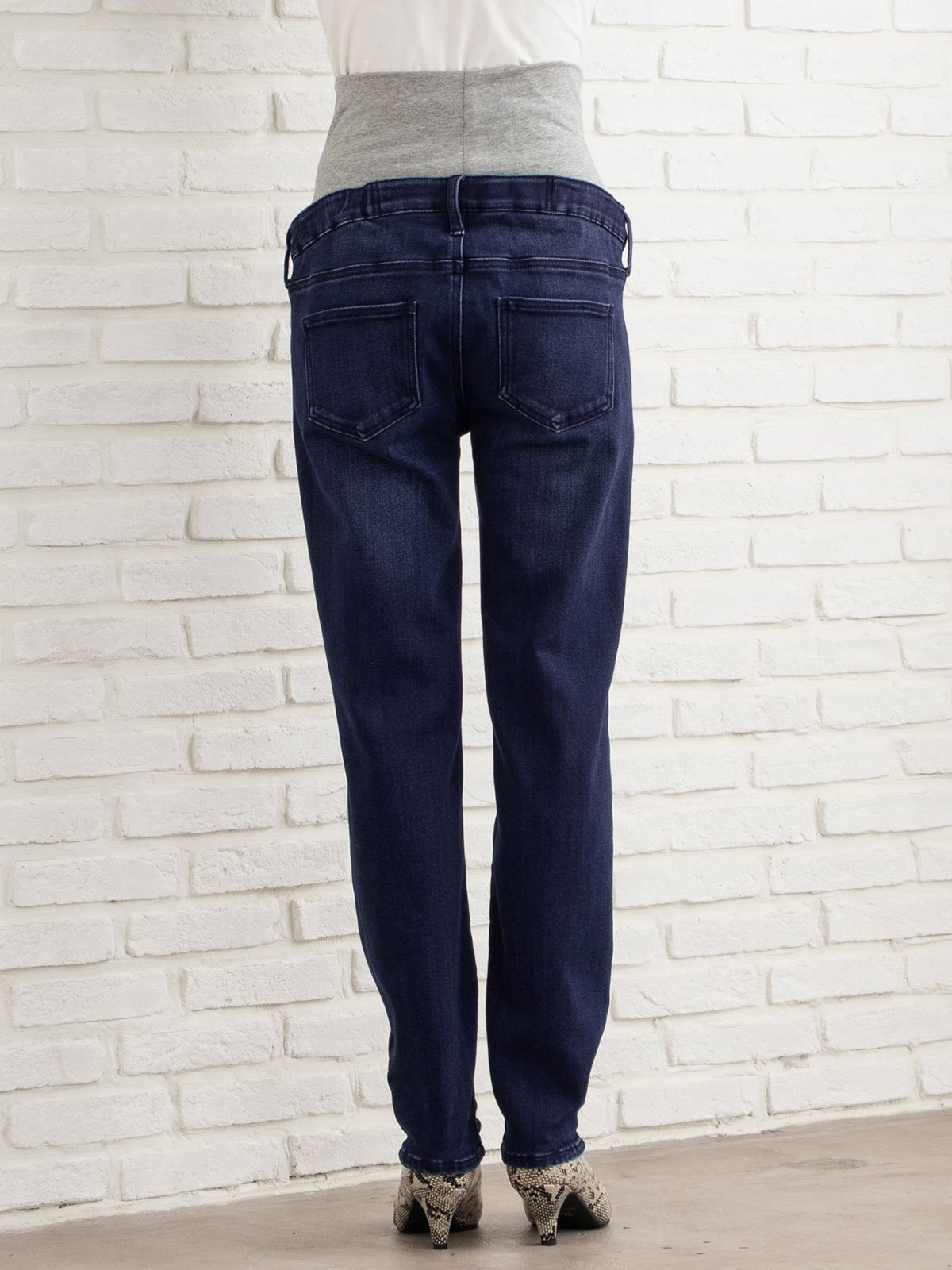 マタニティ パンツ|【産前産後対応】【あったか】裏フェルトタッチデニムテーパードパンツ【出産後も長く使える】