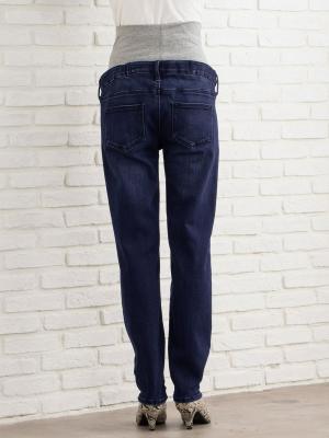 マタニティ パンツ|【産前産後対応】【あったか】裏フェルトタッチデニムテーパードパンツ【出産後も長く使える】