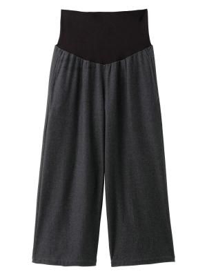 【産前産後対応】【2レングス展開】ウールライクタックワイドパンツ【出産後も長く使える】 29585