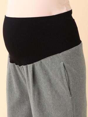 アウトレット|【産前産後対応】【2レングス展開】ウールライクタックワイドパンツ【出産後も長く使える】