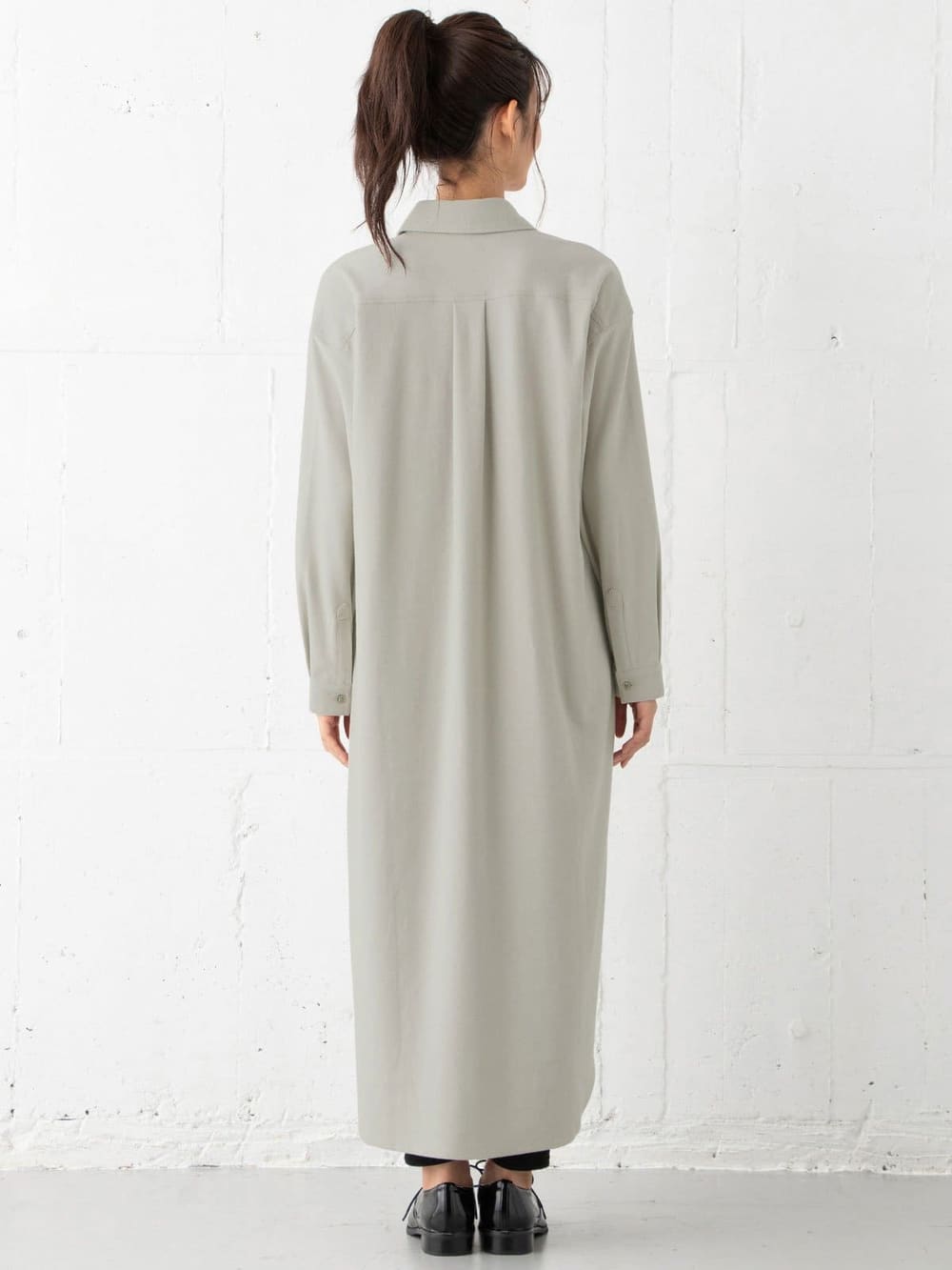 マタニティ ワンピース|ソフトタッチあったかシャツワンピース　マタニティ・授乳服【出産後も長く使える】