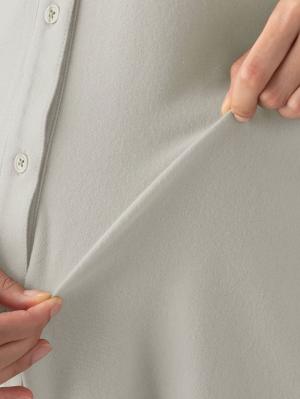 マタニティ ワンピース|ソフトタッチあったかシャツワンピース　マタニティ・授乳服【出産後も長く使える】