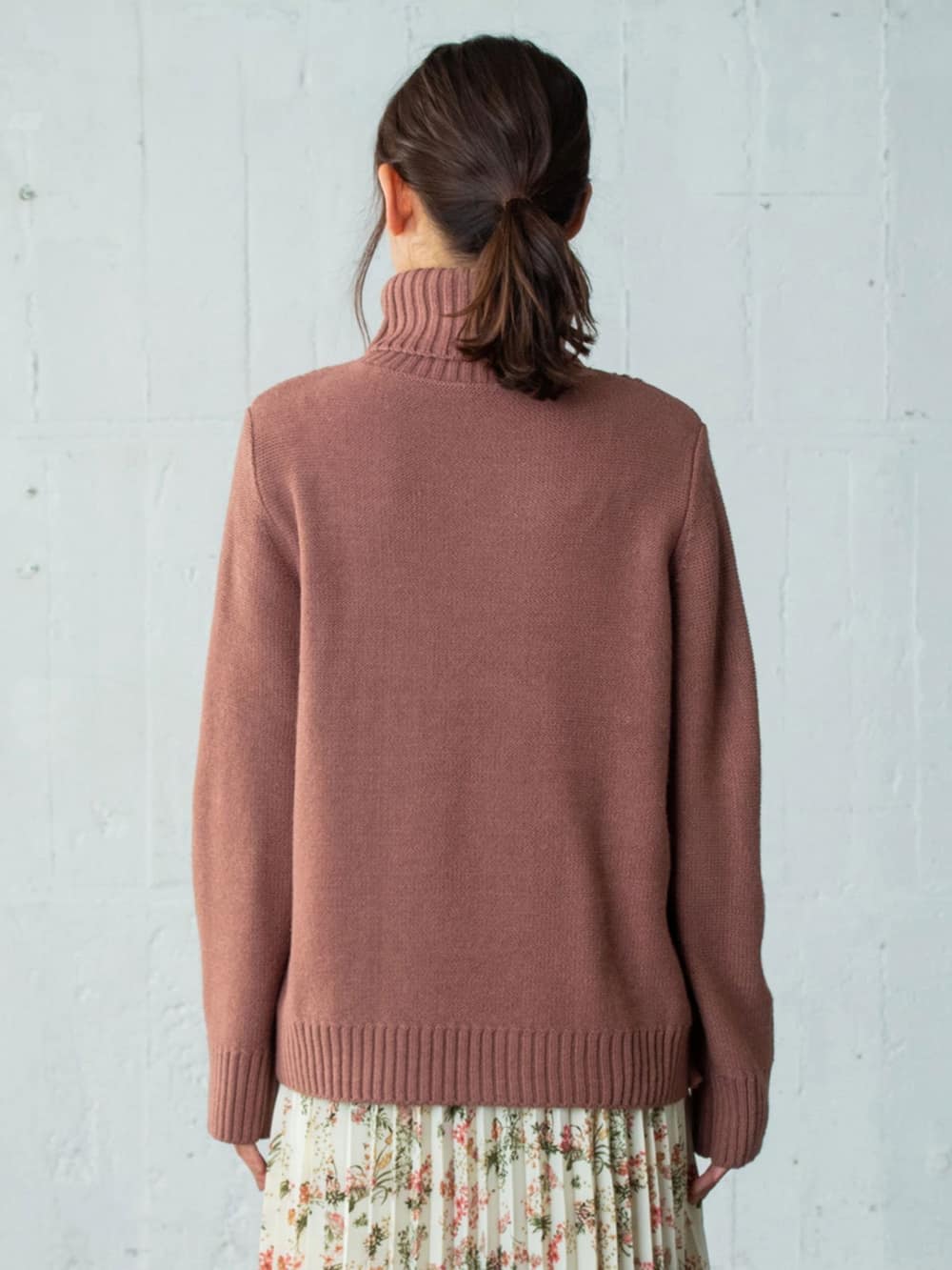 マタニティ トップス|【アンチピリング加工】ケーブル編みタートルネックニット マタニティ・授乳服