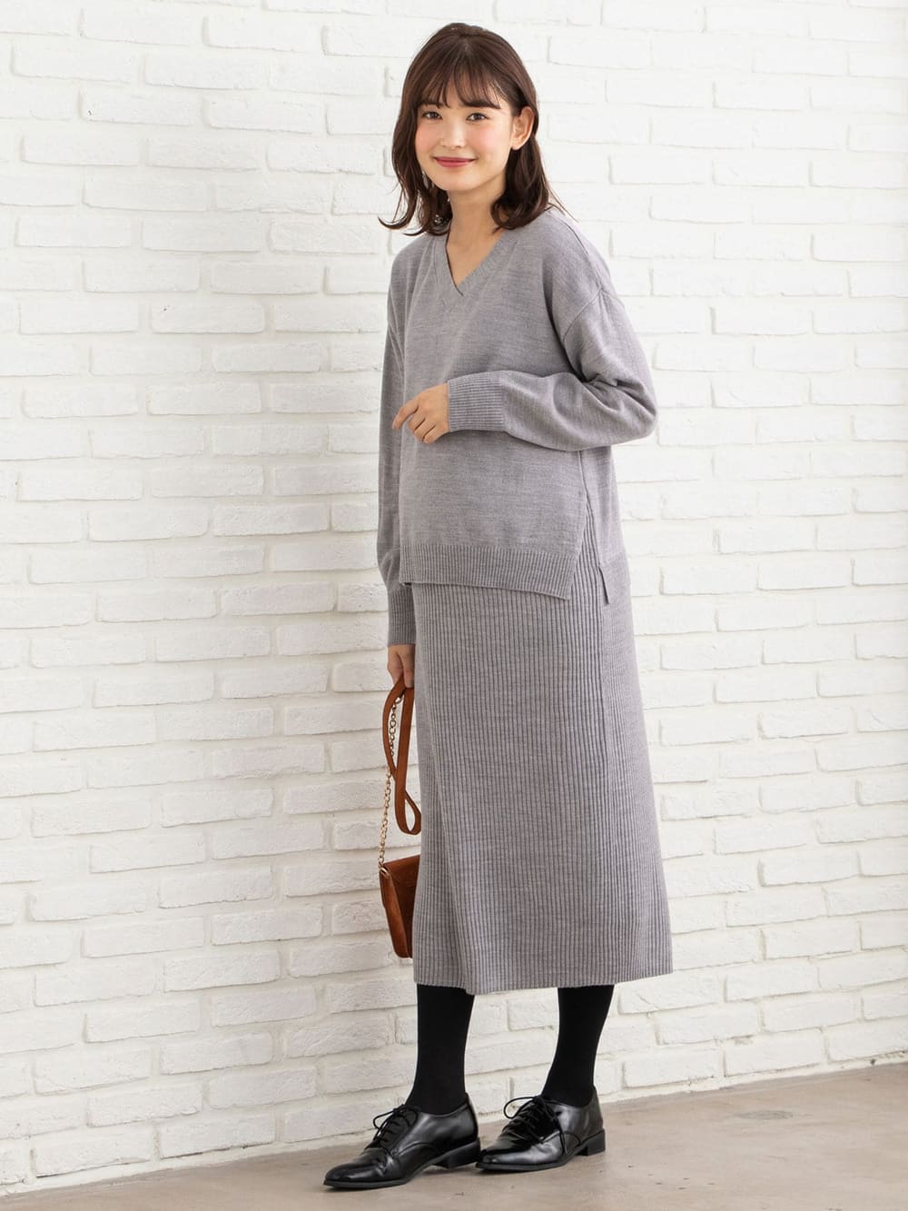バーゲンセール 授乳服 マタニティ 服 ワンピース 授乳口付 アンチピリング加工 天竺ニット リブニットvネックレイヤードワンピース 妊婦服 おしゃれ Materialworldblog Com