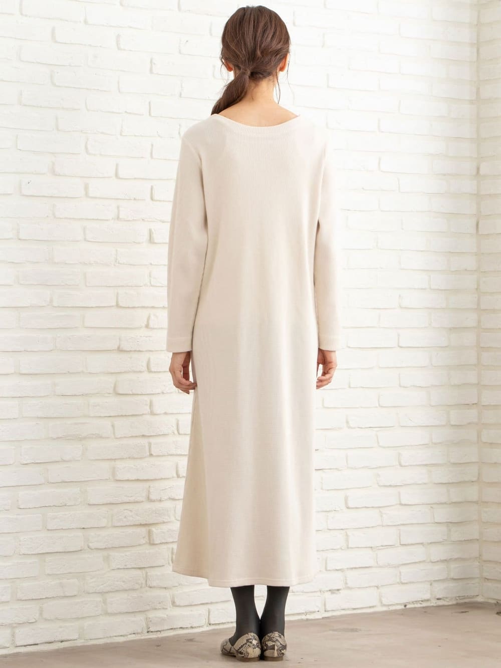 マタニティ ワンピース|【2WAY】【親子コーデ可】サーマル前後2WAYロングカーディガンワンピース　マタニティ・授乳服【出産後も長く使える】