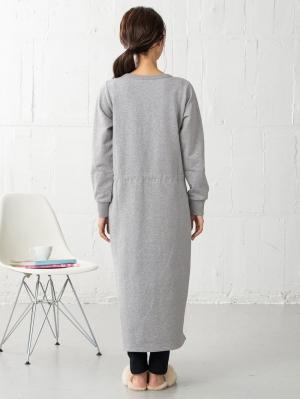 マタニティ パジャマ・ルームウェア|【セット】ミニ裏毛裏起毛切替ワンピ＆産後も使えるレギンスパジャマ　マタニティ・授乳パジャマ