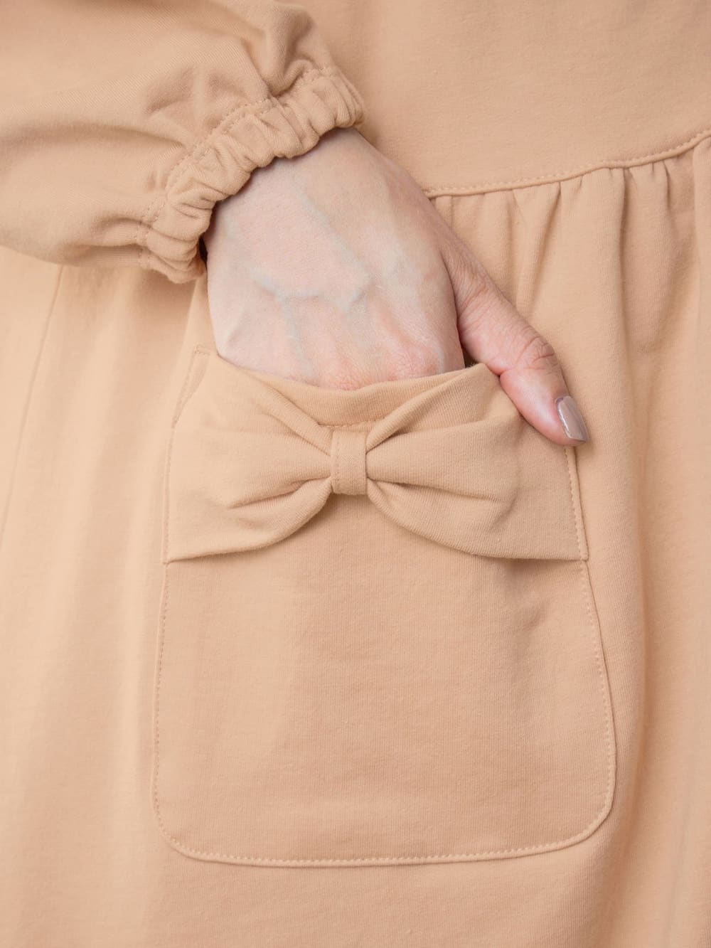 マタニティ パジャマ・ルームウェア|【授乳しやすい】【あったか】【産前産後】ミニ裏毛裏起毛リボンポケットワンピ＆レギンスセットパジャマ