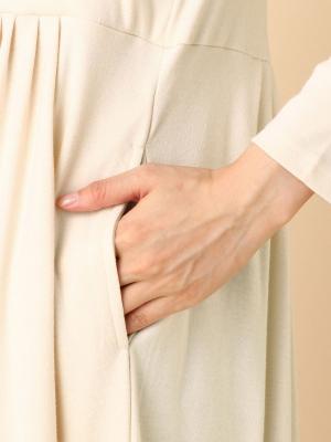 マタニティ ワンピース|【選んでオトクな割引キャンペーン対象】【授乳口付】やわらかスムース タートルネックリラックスワンピース
