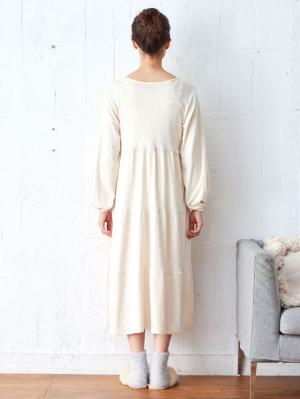 マタニティ パジャマ・ルームウェア|やわらかスムース ティアードリラックスネグリジェ　マタニティ・授乳パジャマ