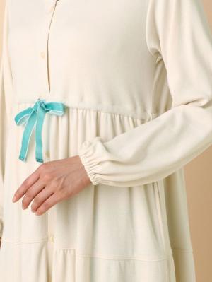 マタニティ パジャマ・ルームウェア|やわらかスムース ティアードリラックスネグリジェ　マタニティ・授乳パジャマ