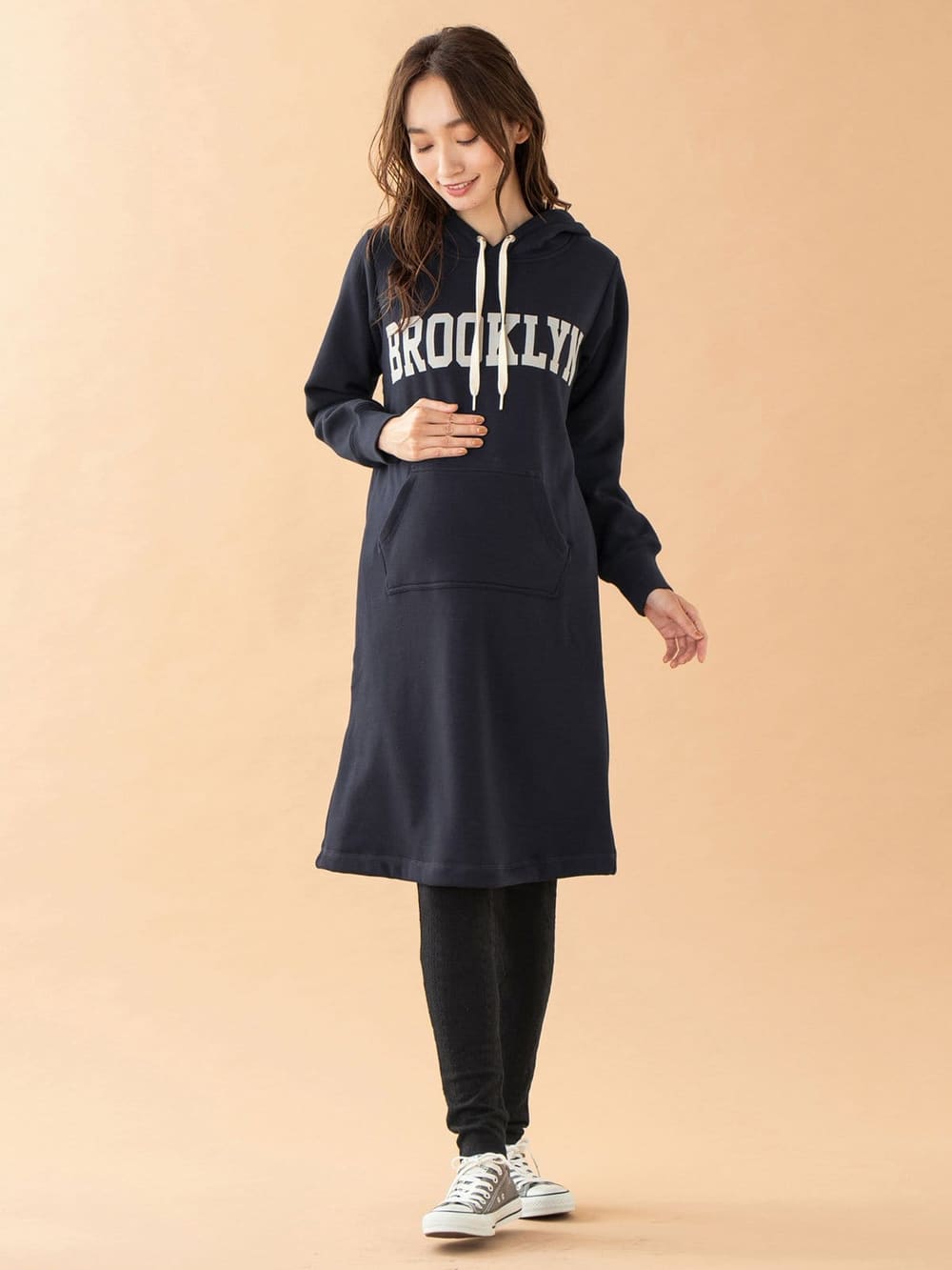授乳口付 極暖 裏起毛ロゴパーカーあったかワンピース マタニティウェア 授乳服 マタニティインナー専門通販 エンジェリーベ 公式オンラインショップ 授乳口付 極暖 裏起毛ロゴパーカーあったかワンピース マタニティウェア 授乳服 マタニティインナー専門通販 エンジェリーベ 公式オンラインショップ