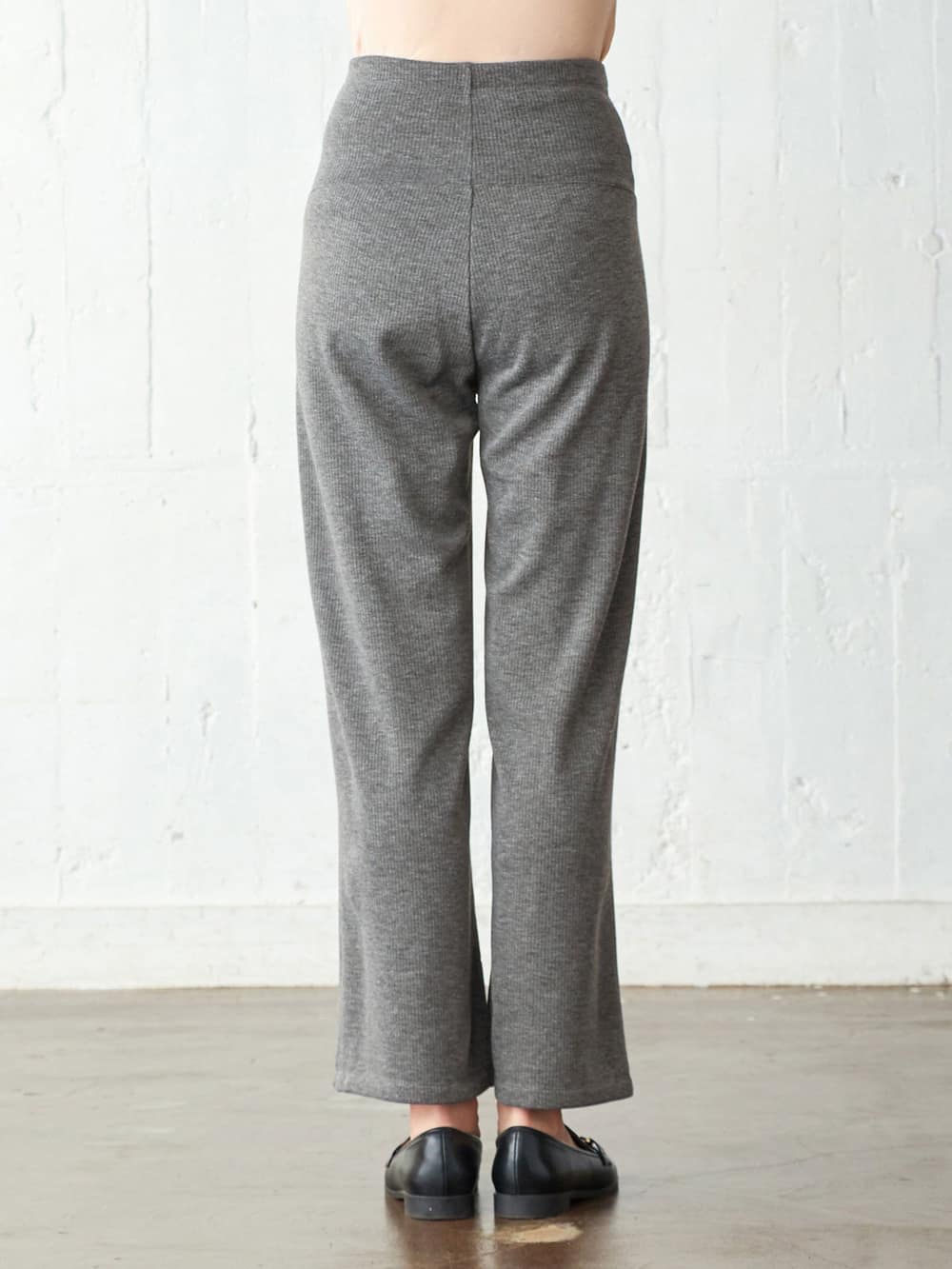 マタニティ パンツ|【産前産後対応】【極暖】リブ裏シャギーワイドパンツ【出産後も長く使える】