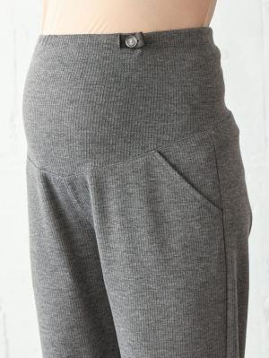 マタニティ パンツ|【産前産後対応】【極暖】リブ裏シャギーワイドパンツ【出産後も長く使える】