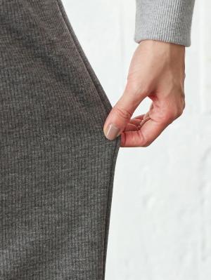 マタニティ パンツ|【産前産後対応】【極暖】リブ裏シャギーワイドパンツ【出産後も長く使える】