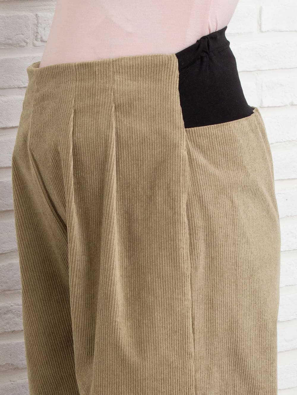 アウトレット|【産前産後対応】コーデュロイワイドパンツ【出産後も長く使える】