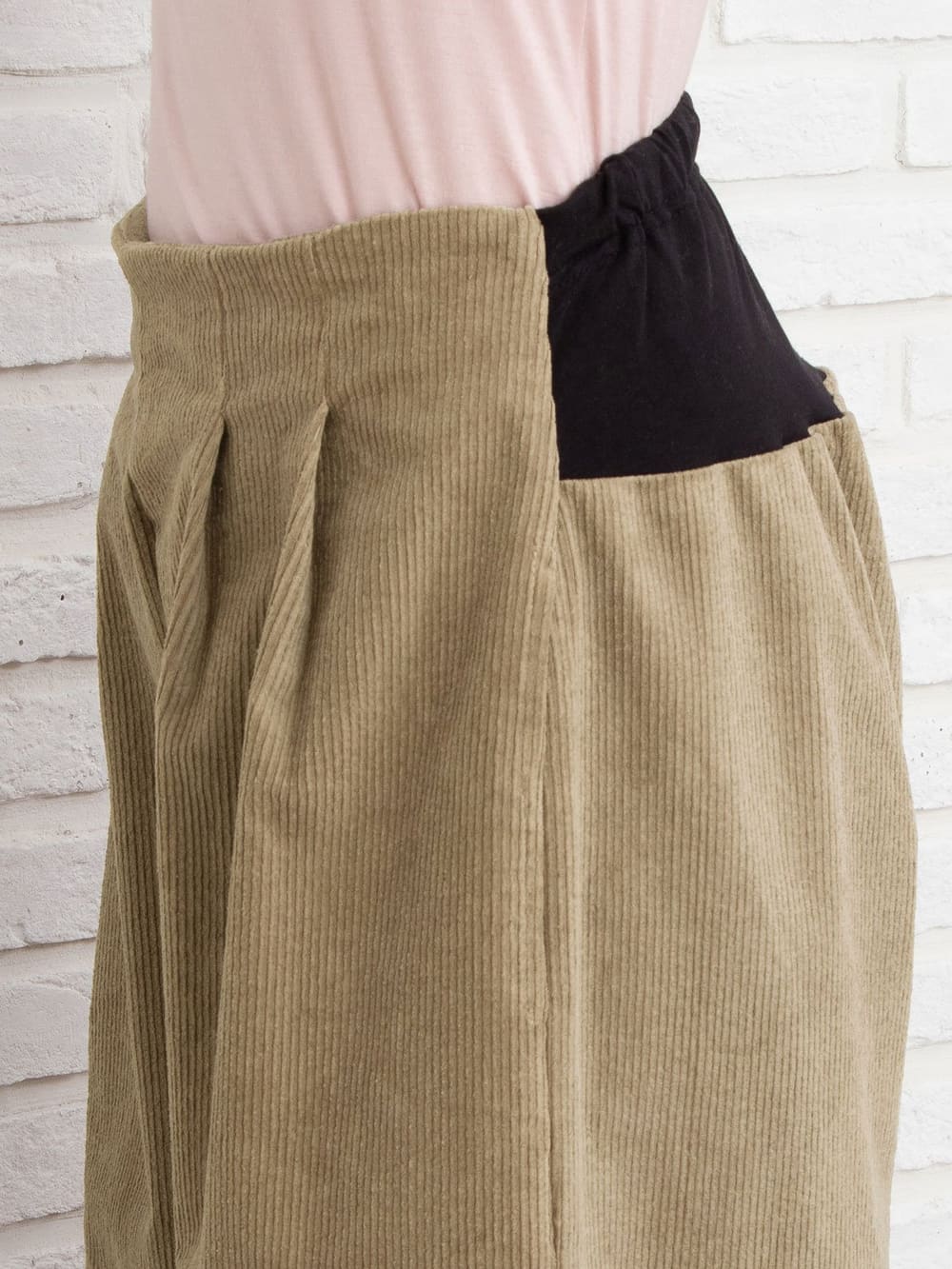 アウトレット|【産前産後対応】コーデュロイワイドパンツ【出産後も長く使える】