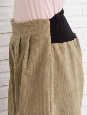 アウトレット|【産前産後対応】コーデュロイワイドパンツ【出産後も長く使える】