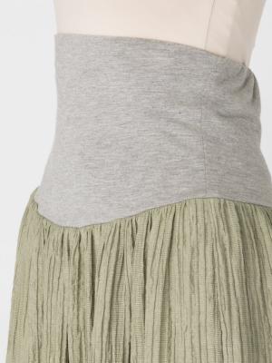 マタニティ スカート|ain（アイン）メッシュ裏地【接触冷感】クリンクルワッシャーロングスカート【出産後も長く使える】