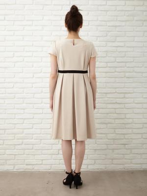 マタニティ ワンピース|LOVE MIC(ラブミック)強撚スムース バイカラー使いワンピース マタニティ・授乳服【出産後も長く使える】