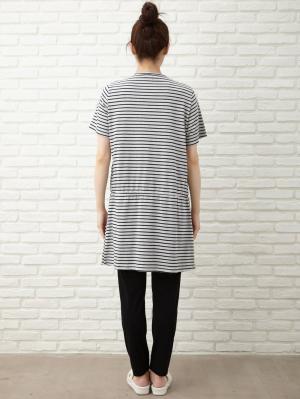 マタニティ パジャマ・ルームウェア|mutti ei（ムッティアイ）【授乳口付】天竺ボーダー半袖パジャマ