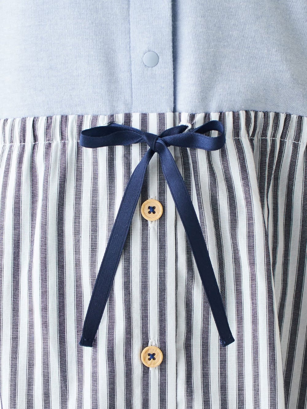 マタニティ パジャマ・ルームウェア|mutti ei(ムッティアイ)【授乳しやすい】天竺×平織ストライプパジャマ