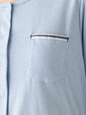 マタニティ パジャマ・ルームウェア|mutti ei(ムッティアイ)【授乳しやすい】天竺×平織ストライプパジャマ